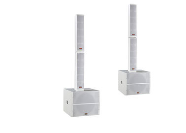 China White 8 ohm 200W  4x4&quot; Line Array Column Speaker for Pub / Stadium supplier