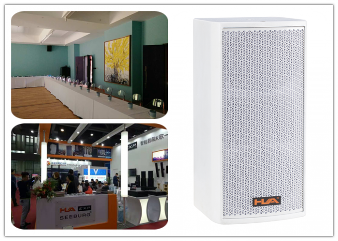 120 W Min 5 inch White Line Array Column Speaker For Pub DC Protection