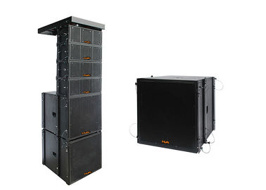 China Professional Black Dual 8 Inch Line Array Speaker Hall Sound System supplier